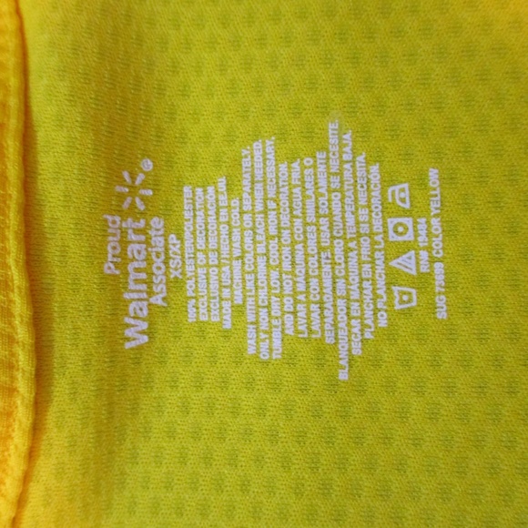 Walmart Associate Yellow Zip Uniform Employee Work Vest Unisex Sz XS - Picture 3 of 4